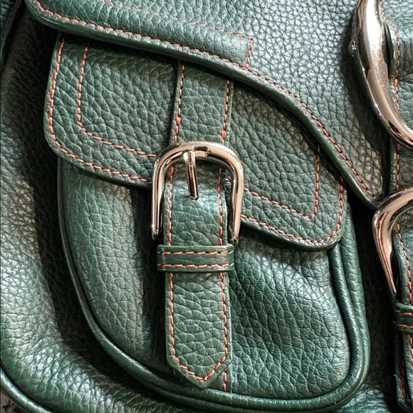 BCBGMaxAzria Vintage Green Saddle Bag - Picture 3 of 6